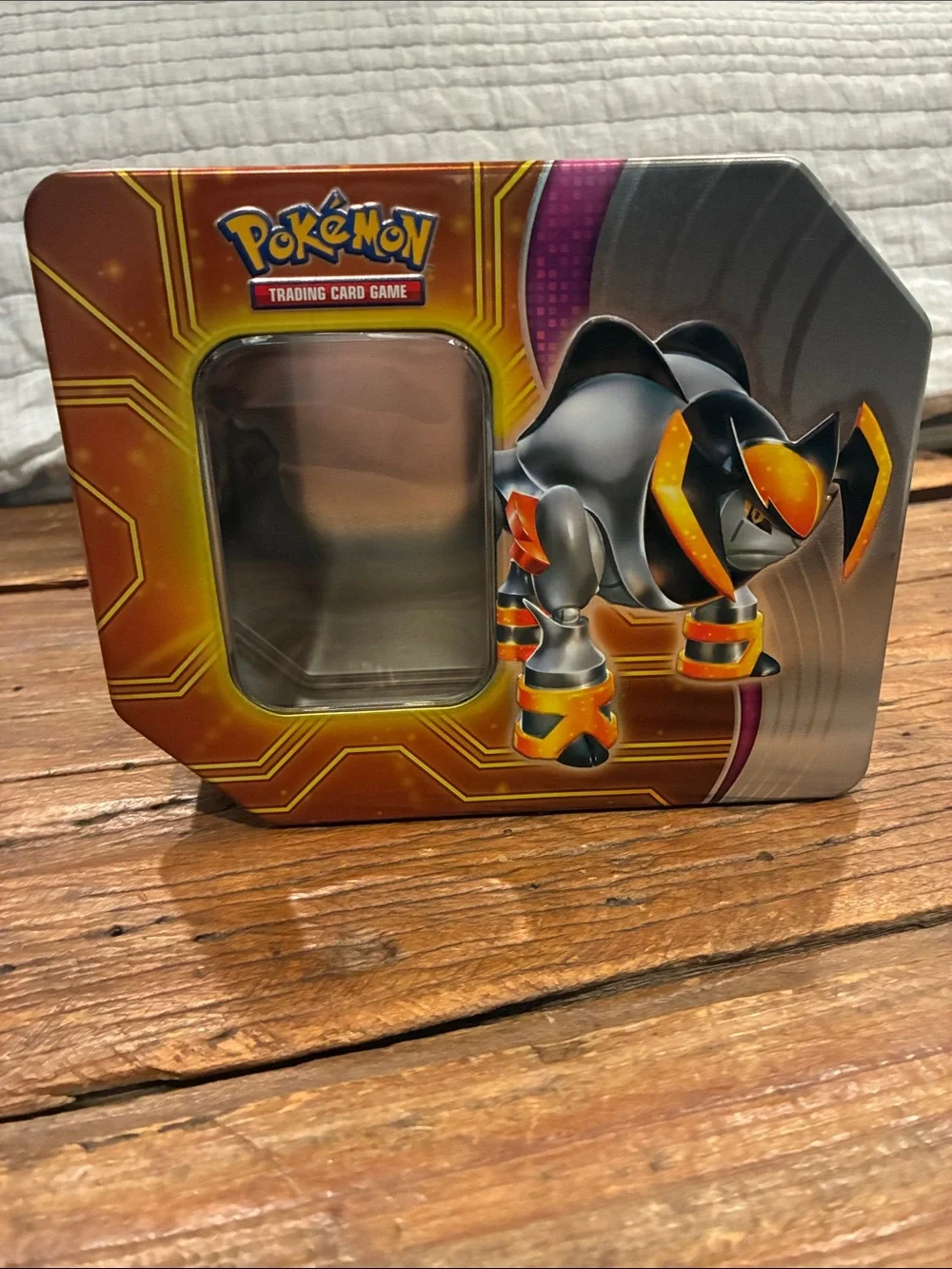 Pokémon Paradox Destinies Tin - Iron Boulder - empty